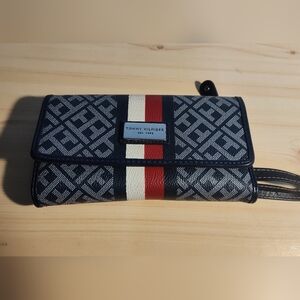 Tommy Hilfiger Navy and Red Wallet
